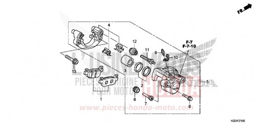 REAR BRAKE CALIPER SH150G de 2016
